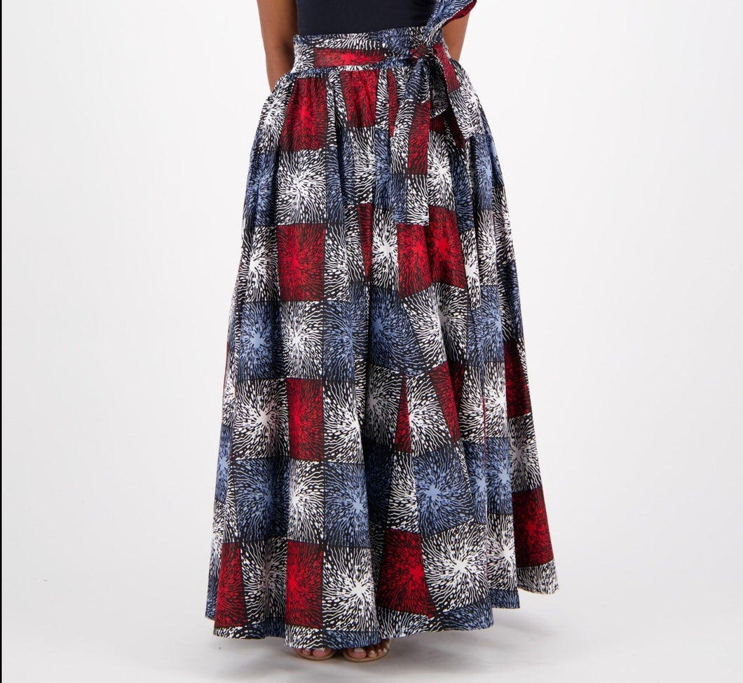 Maxi Ankara Wax Cotton Skirt - Style CS