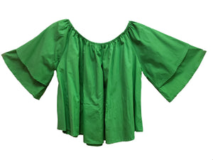 "Green" Solid Cotton Top - CeCe Fashion Boutique