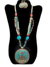 Load image into Gallery viewer, Handmade Boho Necklace &amp; Earrings Set - Style 1 - CeCe Fashion Boutique
