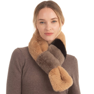 Tri-tone Faux Fur Scarf - CeCe Fashion Boutique
