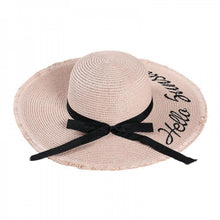 Load image into Gallery viewer, &quot;Hello Sunshine&quot; Lettering Summer Straw Hat (2 Colors) - CeCe Fashion Boutique
