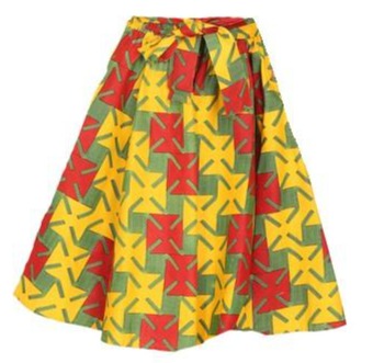 Midi Ankara Wax Cotton Skirt - Style IDM - CeCe Fashion Boutique