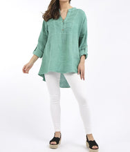 Load image into Gallery viewer, Italian Solid Linen Tunic Top (2 Colors)

