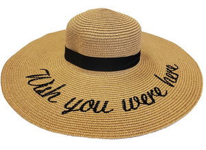 "Wish You Were Here" Floppy Hat - Natural - CeCe Fashion Boutique