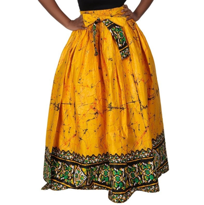 Maxi Ankara Wax Cotton Skirt - Style IZI