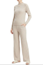 Load image into Gallery viewer, Two-piece sweater set, consisting of a mock-neck long-sleeve top and matching pants. 
