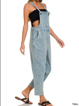 Load image into Gallery viewer, Knot Strap Relaxed Fit Overalls
