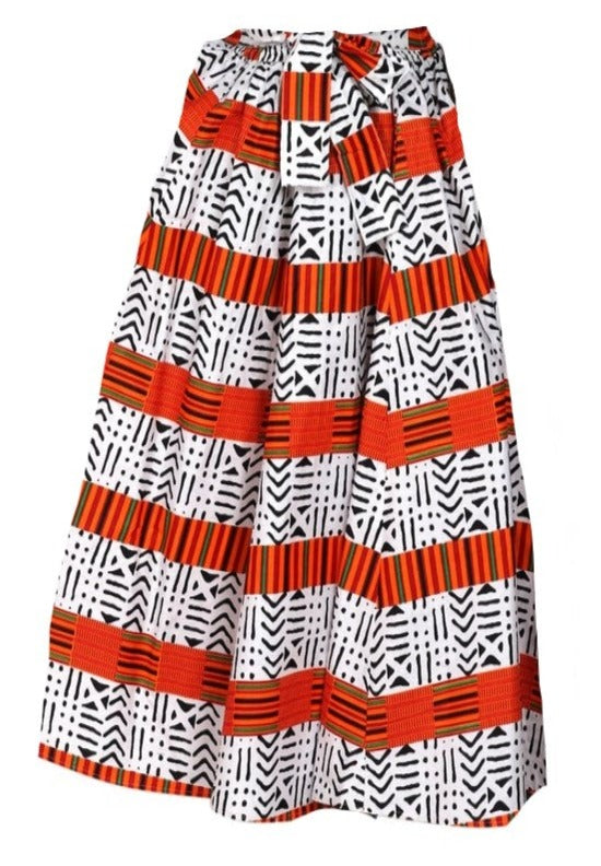 Maxi Ankara Wax Cotton Skirt - Style YZC