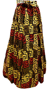 Maxi Ankara Wax Cotton Skirt - Style SC - CeCe Fashion Boutique