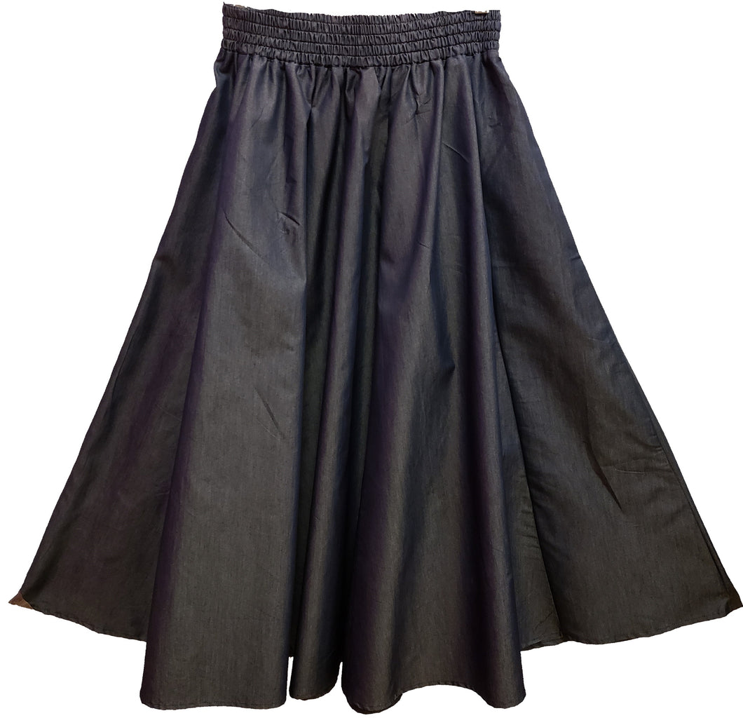 Solid Midi Skirt - Charcoal - CeCe Fashion Boutique