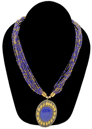 Handmade Multi-Strand Royal Blue Necklace - CeCe Fashion Boutique
