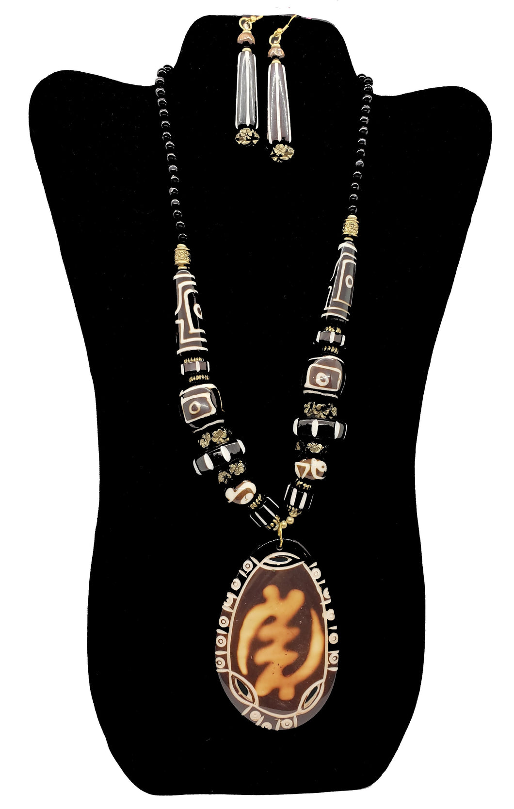 African Necklace & Earrings Set - 1 - CeCe Fashion Boutique