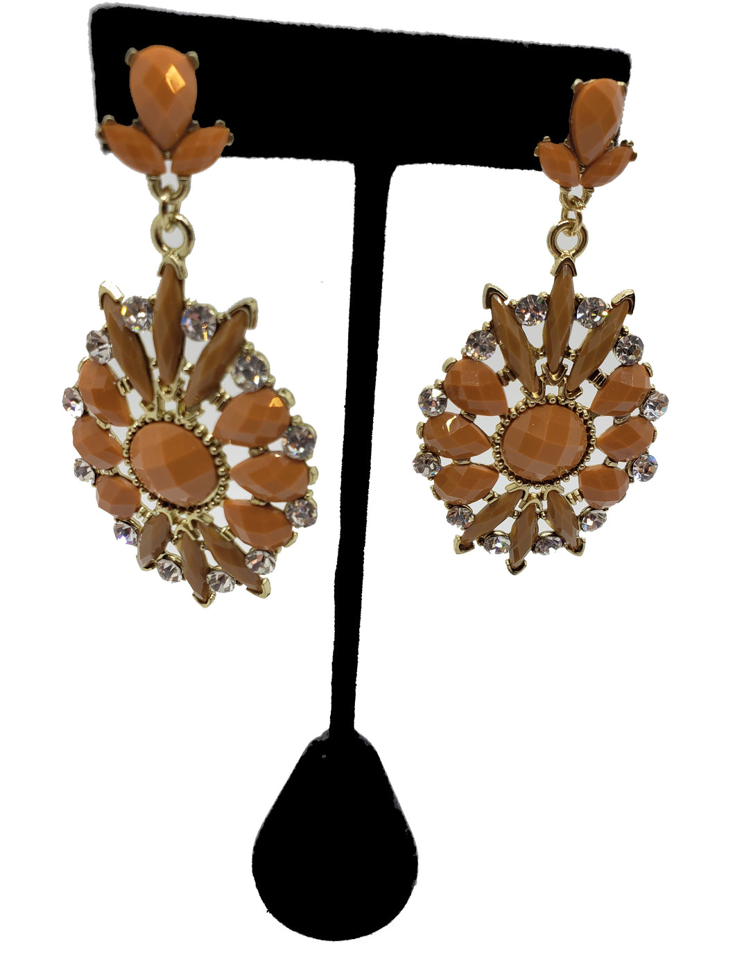 Boho Round-Shape Orange Earrings - CeCe Fashion Boutique