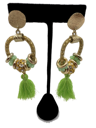 Boho Gold Dangle Earrings with Tassels - CeCe Fashion Boutique