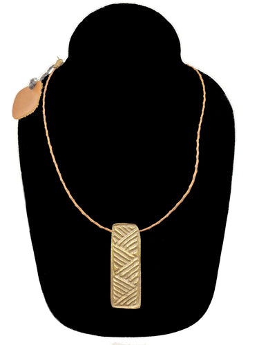 Authentic Leather / Bronze Necklace - 6 - CeCe Fashion Boutique