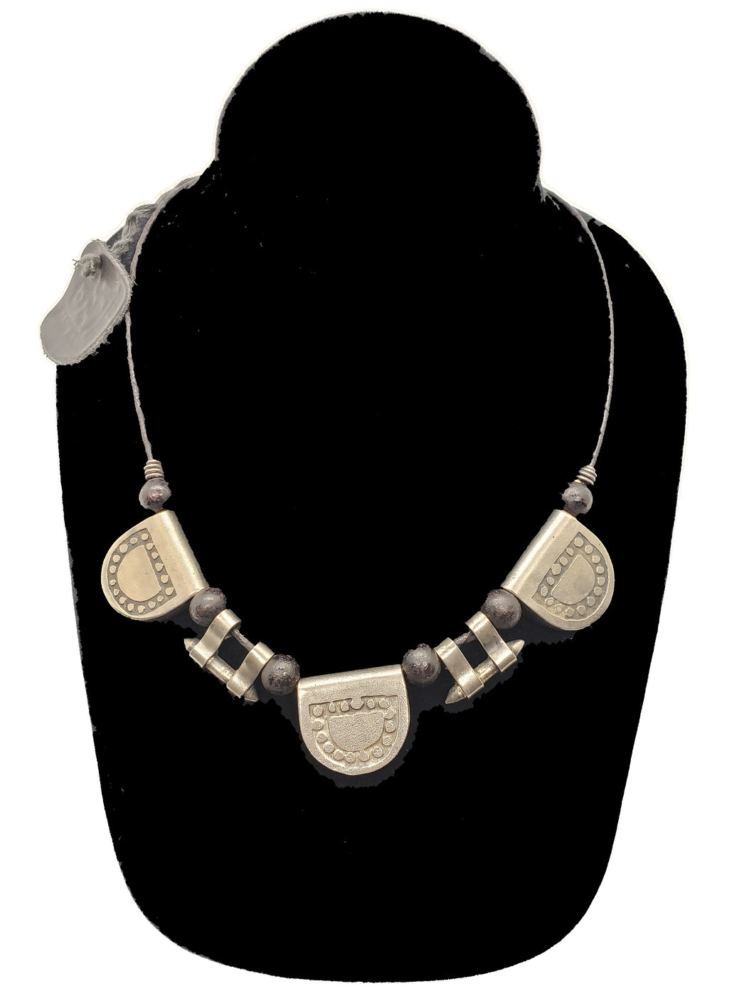 Authentic Leather / Bronze Necklace - 12 - CeCe Fashion Boutique
