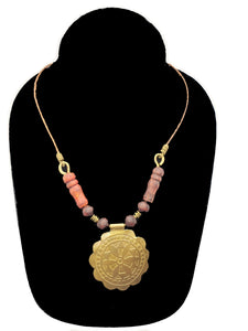 Authentic Leather / Bronze Necklace - 13 - CeCe Fashion Boutique