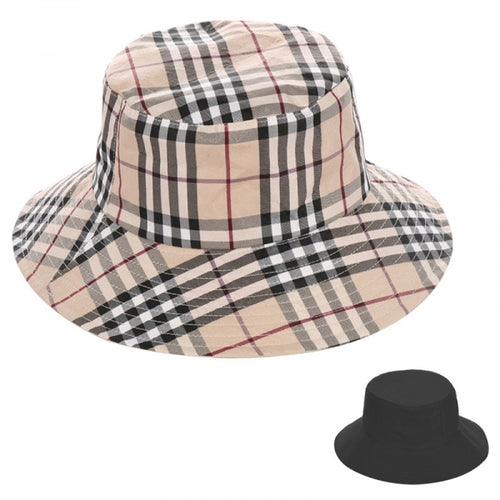 Plaid Pattern Reversible Bucket Hat (2 Colors) - CeCe Fashion Boutique
