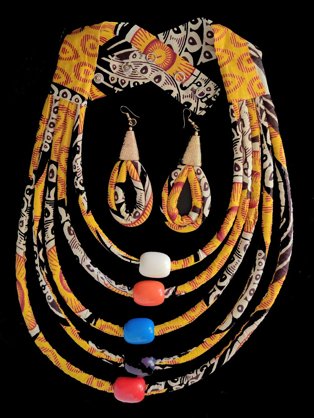 African Rope Necklace & Earrings Set - CeCe Fashion Boutique