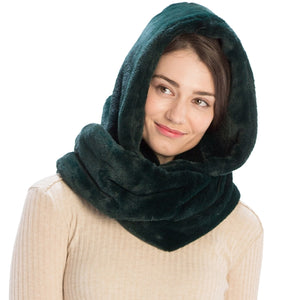 Faux Fur Hooded Infinity Scarf (4 Colors) - CeCe Fashion Boutique