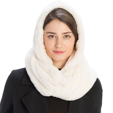 Load image into Gallery viewer, Faux Fur Hooded Infinity Scarf (4 Colors) - CeCe Fashion Boutique
