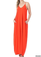 Load image into Gallery viewer, Cami Maxi Dress with Pockets
