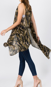 Camouflage Shawl / Vest - CeCe Fashion Boutique