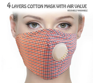 Cotton Mask with Valve and 1pc PM2.5 Filter - CeCe Fashion Boutique