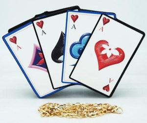 Playing Cards Suits Clutch Shoulder Novelty Bag - CeCe Fashion Boutique