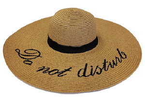 "Do Not Disturb" Floppy Hat - Natural - CeCe Fashion Boutique