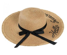 Load image into Gallery viewer, &quot;Hello Sunshine&quot; Lettering Summer Straw Hat (2 Colors) - CeCe Fashion Boutique
