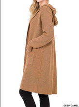 Load image into Gallery viewer, Hooded Open Front Cardigan (3 Colors)
