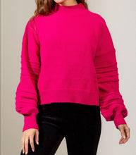Load image into Gallery viewer, Hot Pink Solid Cozy Sweater
