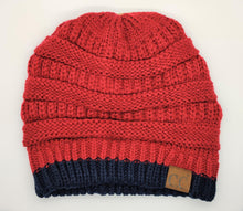 Load image into Gallery viewer, C.C. Two Tone Striped Beanie - CeCe Fashion Boutique
