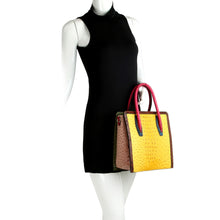 Load image into Gallery viewer, Ostrich Crocodile Print Tall Satchel Bag (3 Colors) - CeCe Fashion Boutique
