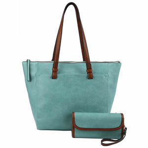 Front Pocket 2-in-1 Shopper/Clutch (4 Colors) - CeCe Fashion Boutique