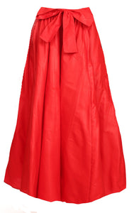 Maxi Ankara Wax Cotton Skirt - Style RED - CeCe Fashion Boutique