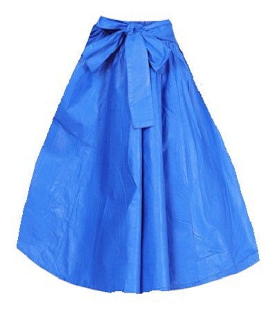 Midi Ankara Wax Cotton Skirt - Style Blue - CeCe Fashion Boutique