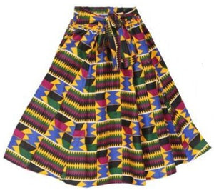 Midi Ankara Wax Cotton Skirt - Style IDI - CeCe Fashion Boutique