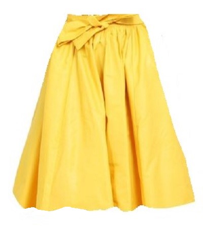 Midi Ankara Wax Cotton Skirt - Style Yellow - CeCe Fashion Boutique