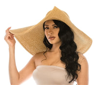 Load image into Gallery viewer, Oversized Beach Hat W/ Pin Up Brim - CeCe Fashion Boutique
