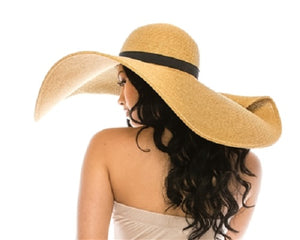 Oversized Beach Hat W/ Pin Up Brim - CeCe Fashion Boutique