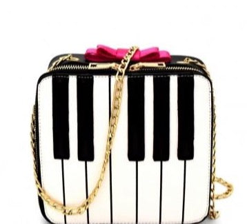 Piano Bow Accent Crossbody Novelty Bag - CeCe Fashion Boutique