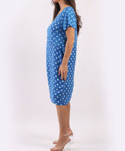 Load image into Gallery viewer, Italian Linen Polka Dot Lagenlook Straight Cut Midi Dress (2 Colors)
