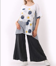Load image into Gallery viewer, Italian Polka Dots And Stripy Panels Cotton Tunic Top (6 Colors)
