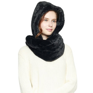 Faux Fur Hooded Infinity Scarf (4 Colors) - CeCe Fashion Boutique