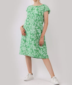 Italian Floral Linen Lagenlook Shift Dress (4 Colors)