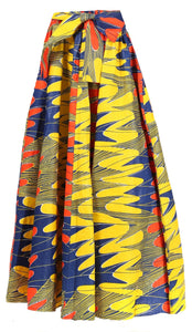 Maxi Ankara Wax Cotton Skirt - Style IZS - CeCe Fashion Boutique