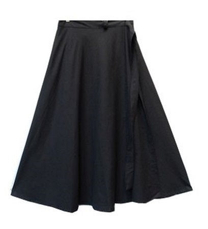Wrap Skirt - Solid Print (Black) - CeCe Fashion Boutique