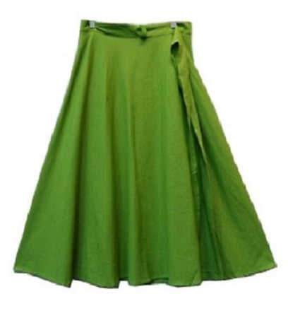 Wrap Skirt - Solid Print (Green) - CeCe Fashion Boutique